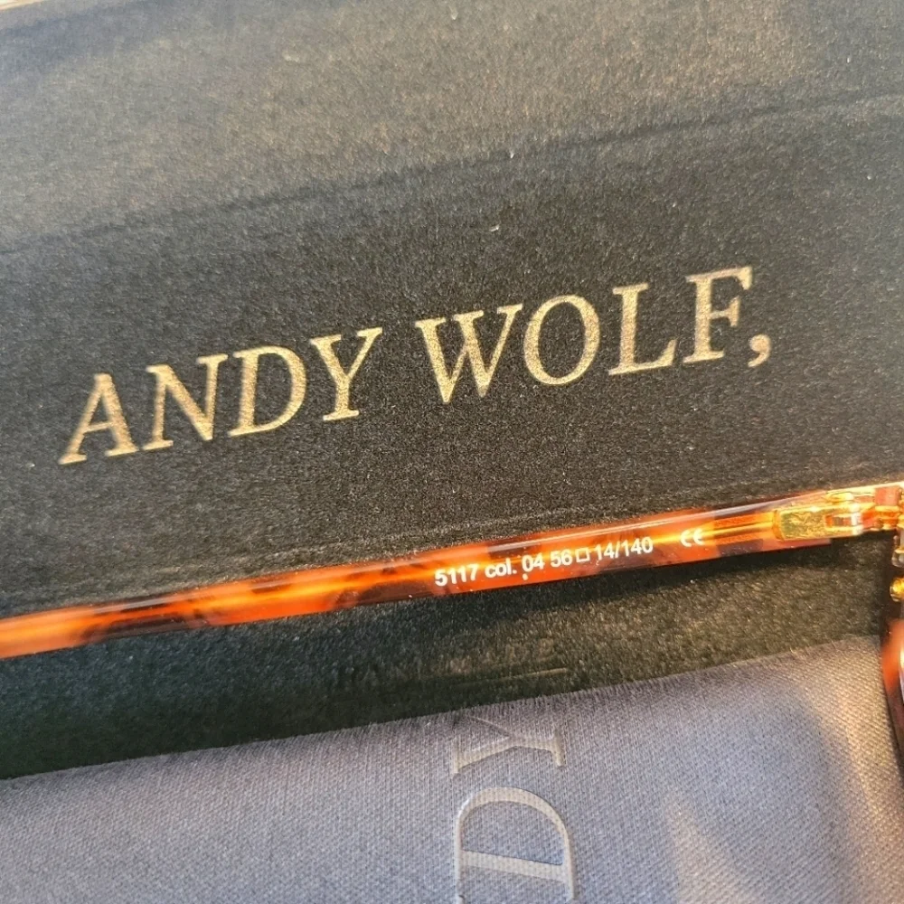 Andy Wolf Brown Tortoise & Rose Gold #5117 Eyeglass Frame New with case. - Picture 8 of 10